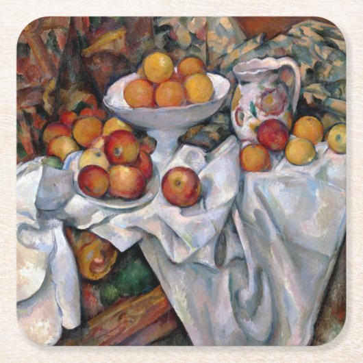 Appelen en Sinaasappels, Paul Cezanne, 1895-1900 Kartonnen Onderzetters (Voorkant)