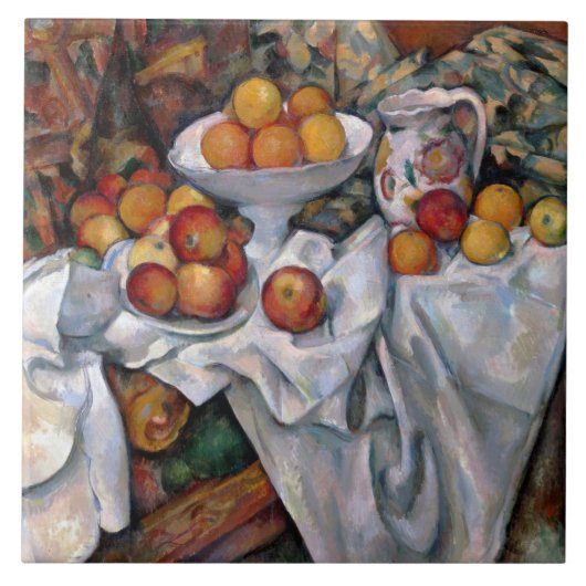 Appelen en Sinaasappels, Paul Cezanne, 1895-1900 Tegeltje (Voorkant)