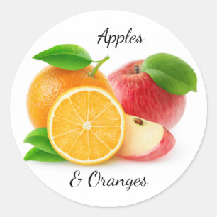 Appelen en sinaasappels ronde sticker