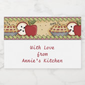 Appelen en taart voedselcontainer etiket (Enkel label)