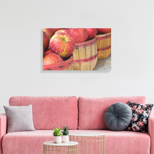 appelen in bushel manden canvas afdruk (Insitu (Woonkamer))