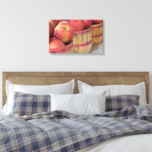 appelen in bushel manden canvas afdruk (Insitu (Slaapkamer))