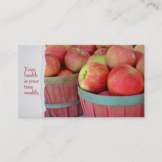 appelen in bushel manden visitekaartje (Voorkant)