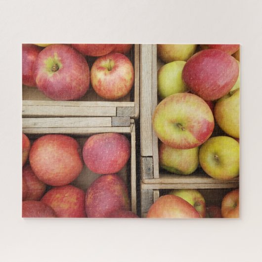 Appelen in houten kratten legpuzzel (Horizontaal)