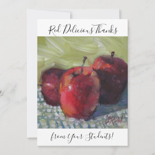 Appelen in nieuwe vorm bedankkaart (Voorkant)