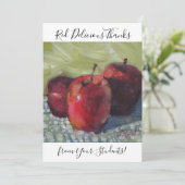 Appelen in nieuwe vorm bedankkaart (Staand voorkant)