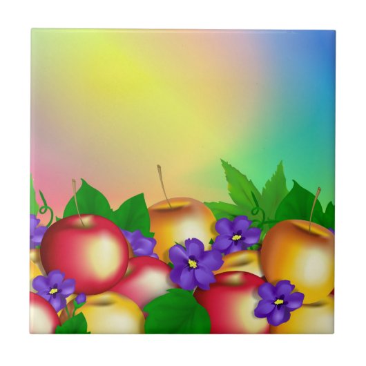 Appelen in Vase Tegeltje (Voorkant)
