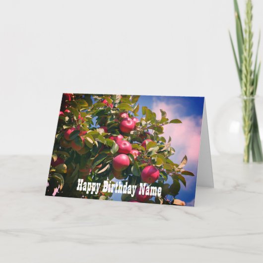 Appelen op de Natuur van de bomen - Aangepaste ver Kaart (Voorkant)