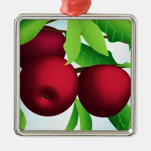 "Appelen op een bijkantoor" Metalen Ornament (Voorkant)
