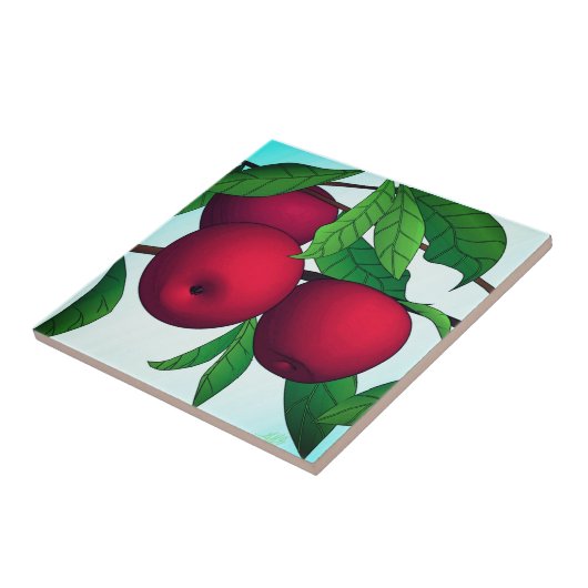 "Appelen op een bijkantoor" Tegeltje (Zijkant)