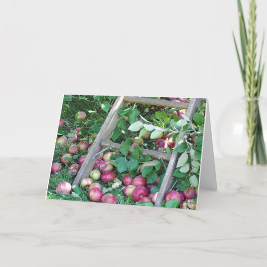 Appelen op een Dag van de Herfst Kaart (Voorkant)