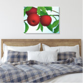 Appelen op een filiaal canvas afdruk (Insitu (Slaapkamer))