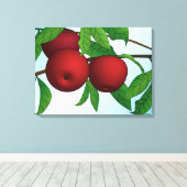 Appelen op een filiaal canvas afdruk (Insitu (Houten vloer))