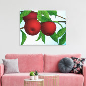 Appelen op een filiaal canvas afdruk (Insitu (Woonkamer))
