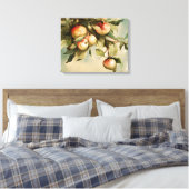 Appelen op een filiaal canvas afdruk (Insitu (Slaapkamer))