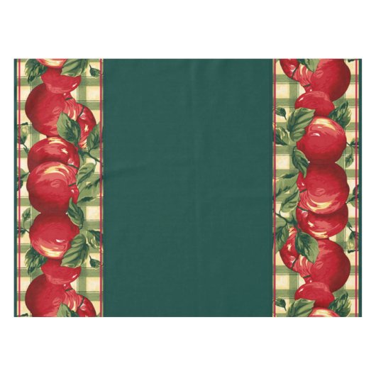 Appelen op Gingham Tafelkleed (Voorkant (Horizontaal))