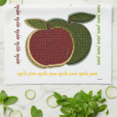 Appelen op peren theedoek (Gevouwen)