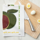 Appelen op peren theedoek (Quarter Fold)