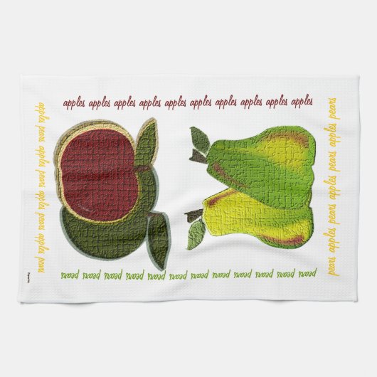 Appelen op peren theedoek (Horizontaal)