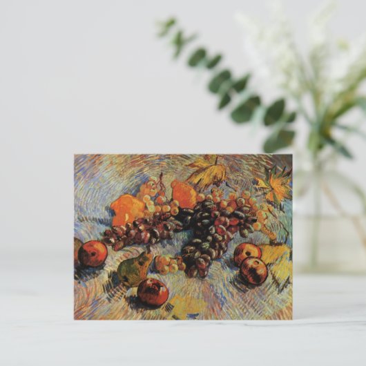 Appelen, peren, lemonen, druiven van Vincent van G Briefkaart (Staand voorkant)