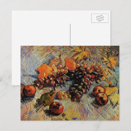 Appelen, peren, lemonen, druiven van Vincent van G Briefkaart (Voorkant / Achterkant)
