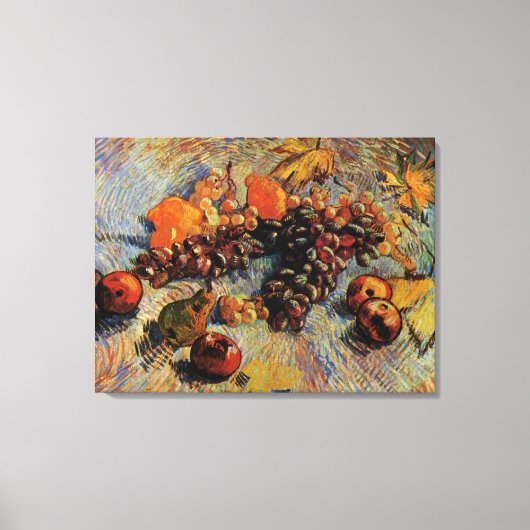 Appelen, peren, lemonen, druiven van Vincent van G Canvas Afdruk (Voorkant)