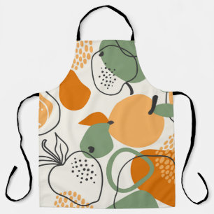 Appelen, peren:  naadloos patroon. schort