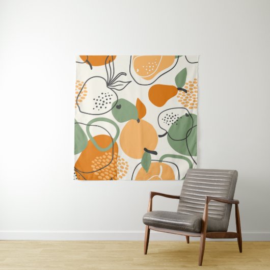 Appelen, peren:  naadloos patroon. wandkleed (In Situ (horizontaal))