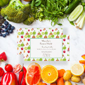 Appelen, perziken, Limes Illustratie Landbouwers Visitekaartje