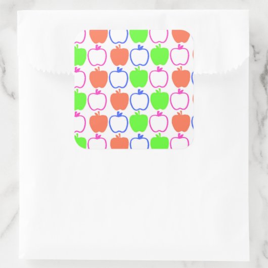 Appelen Vierkante Sticker (Tas)