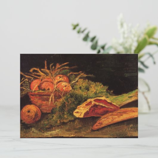 Appelen, vlees en een rol van Vincent van Gogh (Staand voorkant)