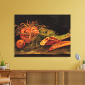 Appelen, vlees en een rol van Vincent van Gogh Canvas Afdruk (Insitu (Woonkamer))