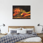 Appelen, vlees en een rol van Vincent van Gogh Canvas Afdruk (Insitu (Slaapkamer))