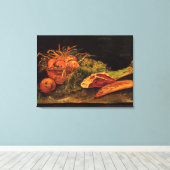 Appelen, vlees en een rol van Vincent van Gogh Canvas Afdruk (Insitu (Houten vloer))