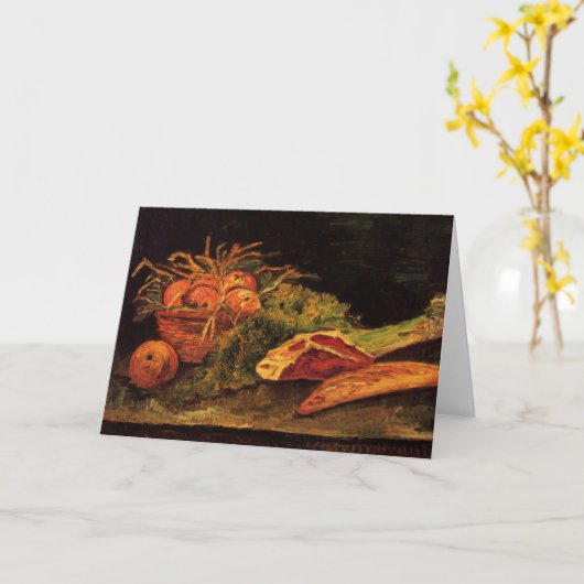 Appelen, vlees en een rol van Vincent van Gogh Kaart (Gele Bloem)