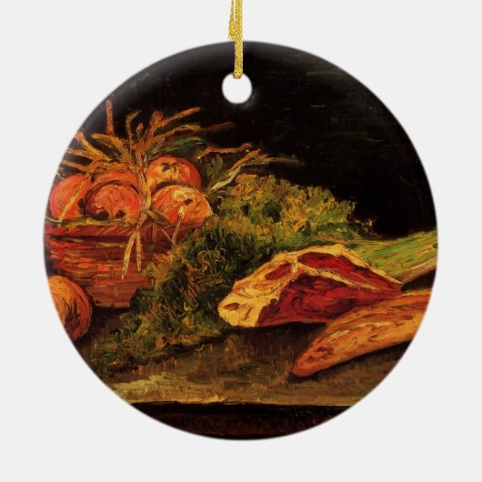 Appelen, vlees en een rol van Vincent van Gogh Keramisch Ornament (Achterkant)