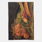 Appelen, vlees en een rol van Vincent van Gogh Theedoek (Verticaal)