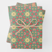 Appelfruit Abstract  geometrisch patroon 1 Inpakpapier Vel (In situ)