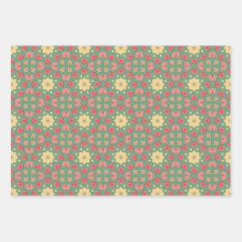 Appelfruit Abstract geometrisch patroon 1 Inpakpapier Vel