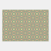 Appelfruit Abstract  geometrisch patroon 3 Inpakpapier Vel (Voorkant)