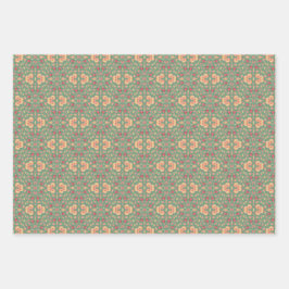 Appelfruit Abstract geometrisch patroon 5 Inpakpapier Vel