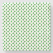 Appelfruit groen patroon stenen onderzetter (Voorkant)