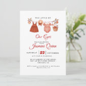 Appelfruit Herfst baby shower Baby bestrooien Kaart (Staand voorkant)