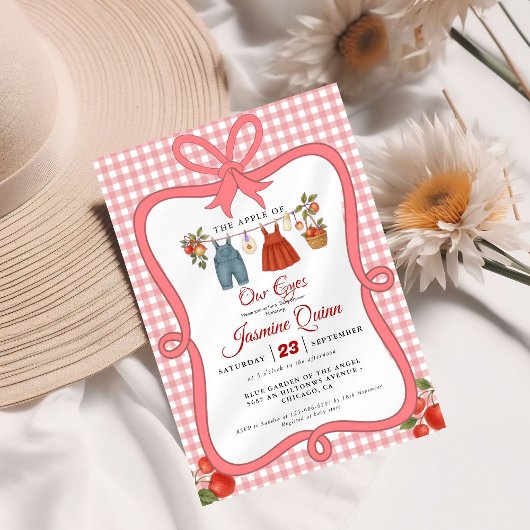 Appelfruit Herfst baby shower Baby bestrooien Kaart