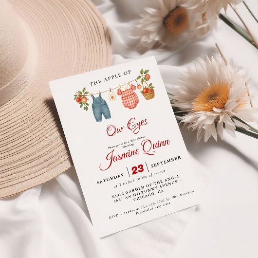 Appelfruit Herfst baby shower Baby bestrooien Kaart