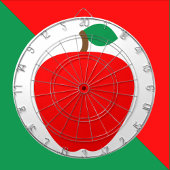 Appelfruit rood dartbord