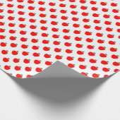 appelfruit rood patroon cadeaupapier (Hoek)
