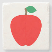 Appelfruit rood stenen onderzetter (Voorkant)