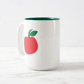 appelfruitappel tweekleurige koffiemok (Voorkant links)