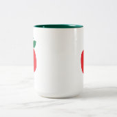 appelfruitappel tweekleurige koffiemok (Center)